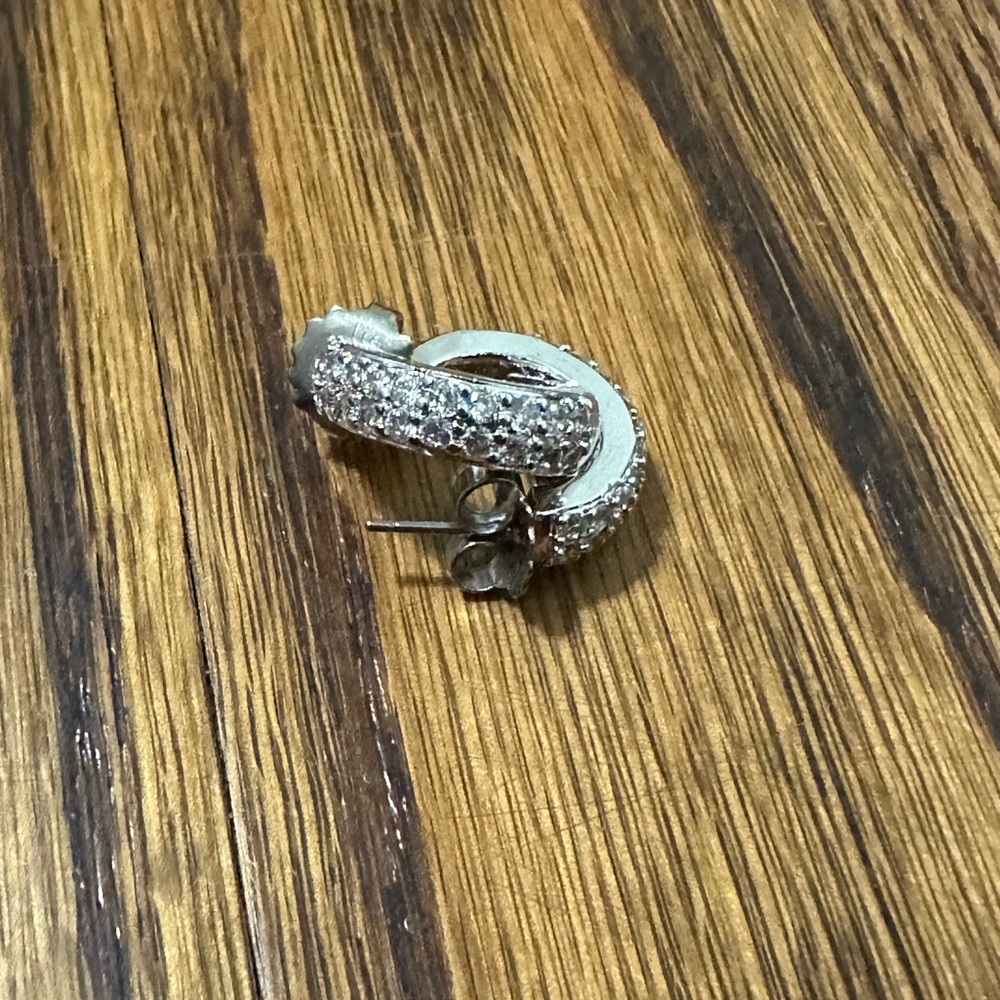 Silver hoop earrings